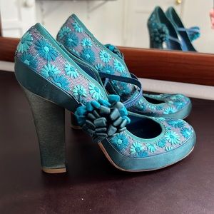 RARE Marc Jacobs Floral Heels Pumps Collection Designer